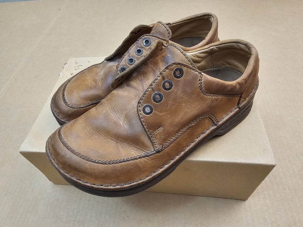Birkenstock Brown Leather Moc Toe Lace Up Oxford Size 39 Shoes